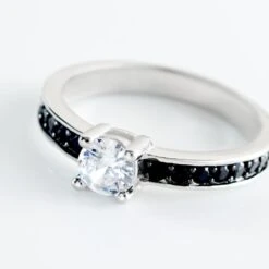 Bague Solitaire Regilla Argent Blanc Oxyde De Zirconium -Garmin Soldes FADFBZD265 view3