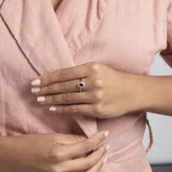 Bague Solitaire Eulalio Argent Blanc Oxyde De Zirconium -Garmin Soldes FADFBZN134 model1