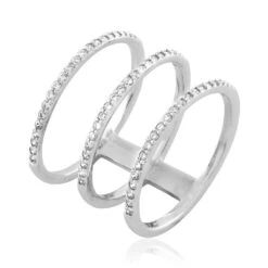Bague Kleberte Argent Blanc Oxyde De Zirconium