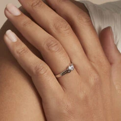 Bague Lyse Argent Blanc Oxyde De Zirconium -Garmin Soldes FADFBZW12W model1