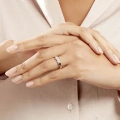 Bague Solitaire Maella Argent Blanc Oxyde De Zirconium -Garmin Soldes FADFBZW13F model0