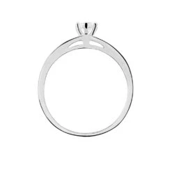 Bague Solitaire Maella Argent Blanc Oxyde De Zirconium -Garmin Soldes FADFBZW13F view2