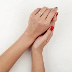 Bague Solitaire Maella Argent Blanc Oxyde De Zirconium -Garmin Soldes FADFBZW13F view4