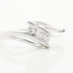 Bague Cascade Argent Blanc Oxyde De Zirconium -Garmin Soldes FADFBZW13X view3