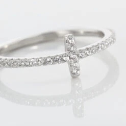 Bague Biche Argent Blanc Oxyde De Zirconium -Garmin Soldes FADFBZW1R1 view3