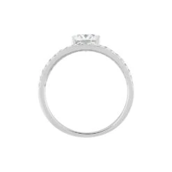 Bague Solitaire Efisia Argent Blanc Oxyde De Zirconium -Garmin Soldes FADFBZW1RD view2