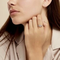 Bague Katerina Argent Blanc Oxyde De Zirconium -Garmin Soldes FADFBZW1RR model1