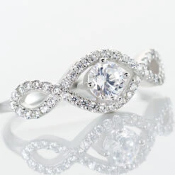 Bague Katerina Argent Blanc Oxyde De Zirconium -Garmin Soldes FADFBZW1RR view3