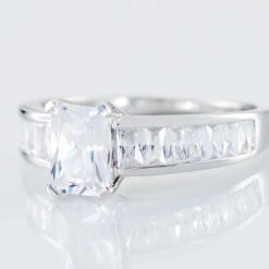 Bague Solitaire Aronn Argent Blanc Oxyde De Zirconium 10 Bague Solitaire Aronn Argent Blanc Oxyde De Zirconium -Garmin Soldes FADFBZW1SJ view3