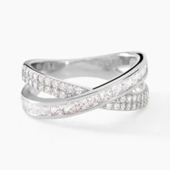 Bague Audon Argent Blanc Oxyde De Zirconium