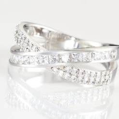 Bague Audon Argent Blanc Oxyde De Zirconium -Garmin Soldes FADFBZW1T6 view3