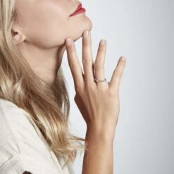 Bague Solitaire Moccus Argent Blanc Oxyde De Zirconium -Garmin Soldes FADFBZW1UE model0