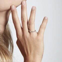 Bague Solitaire Moccus Argent Blanc Oxyde De Zirconium -Garmin Soldes FADFBZW1UE model1