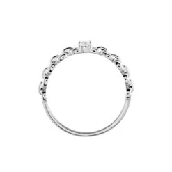 Bague Solitaire Moccus Argent Blanc Oxyde De Zirconium -Garmin Soldes FADFBZW1UE view2