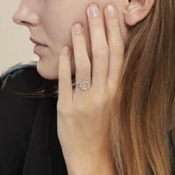 Bague Argent Blanc Carolus Oxydes De Zirconium -Garmin Soldes FADFBZW1WA model0