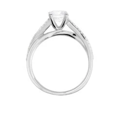 Bague Precious Argent Blanc Oxyde De Zirconium -Garmin Soldes FADFBZW571 view2