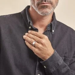 Chevalière Argent Blanc Corentyn -Garmin Soldes FADHBW0042 model1