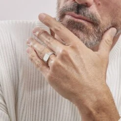 Chevalière Argent Blanc Charites -Garmin Soldes FADHBW0048 model0