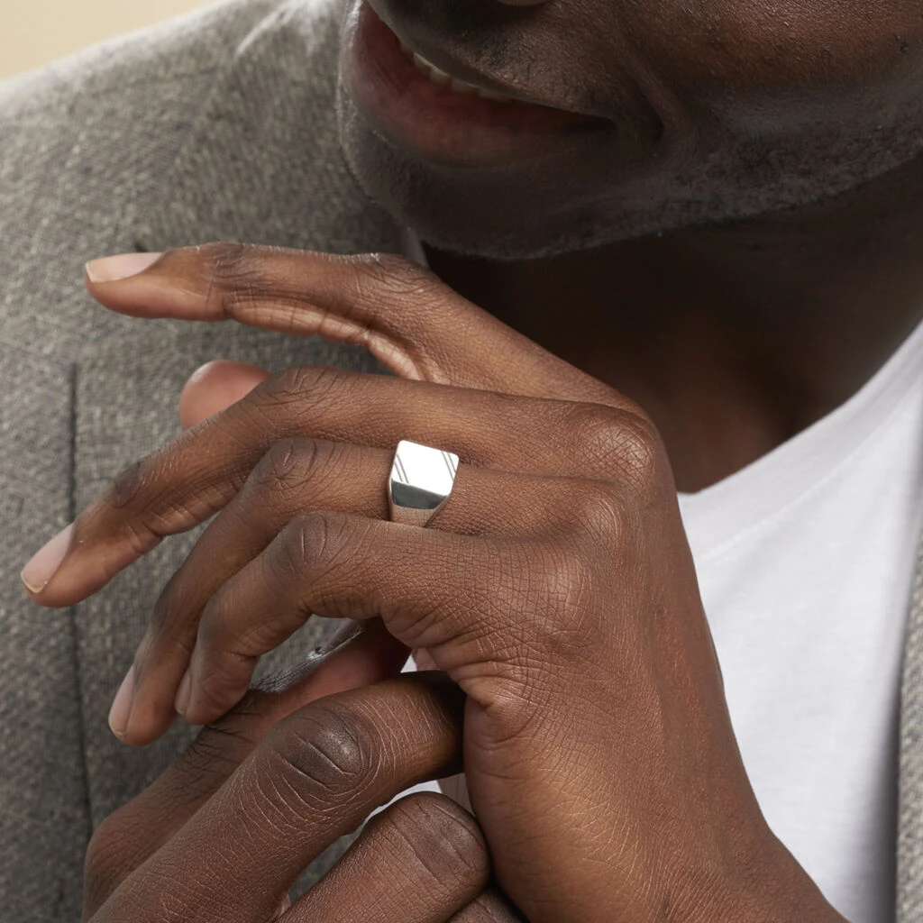 Chevalière Daniel Argent Blanc 7 Chevalière Daniel Argent Blanc – Image 5