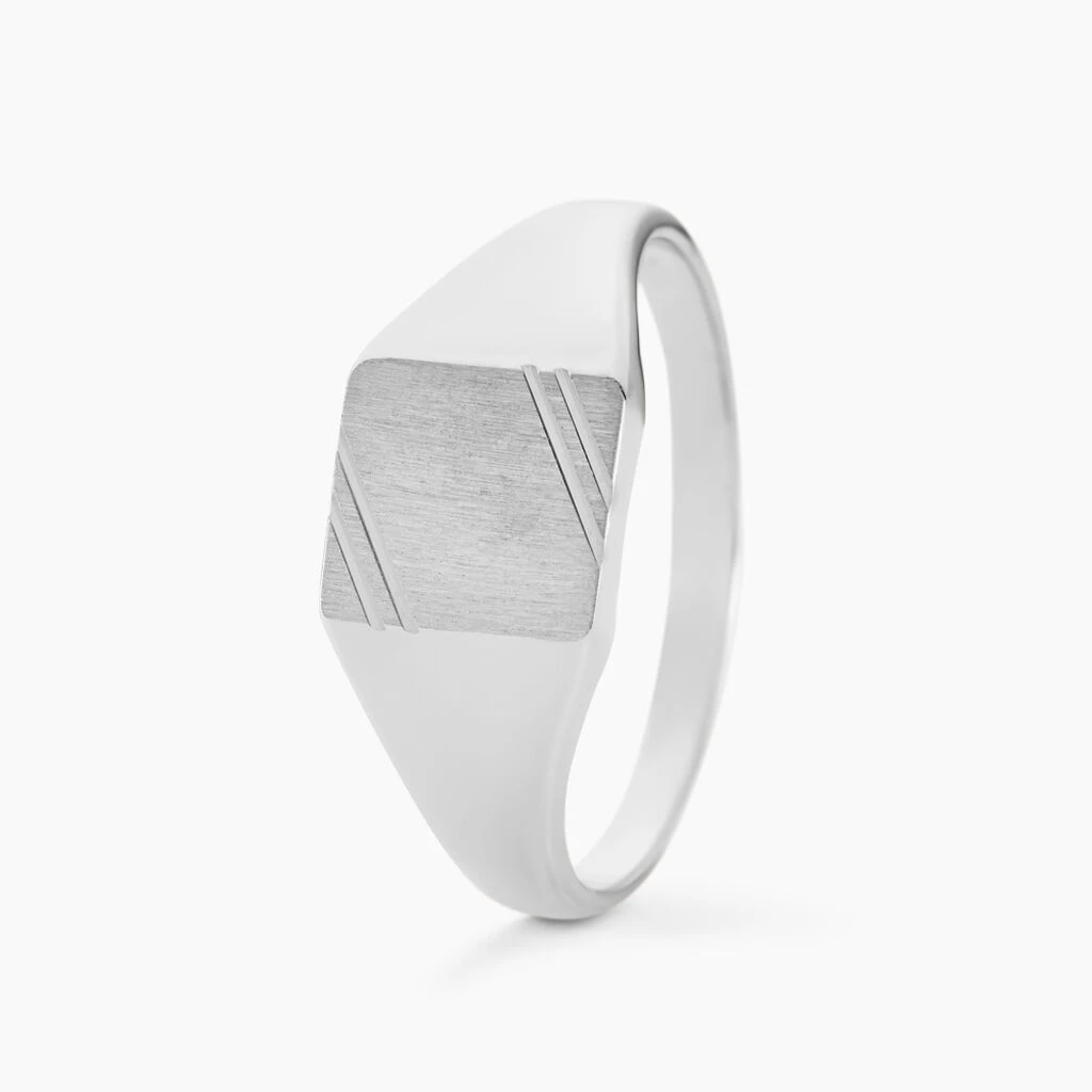 Chevalière Daniel Argent Blanc 4 Chevalière Daniel Argent Blanc – Image 2