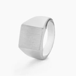 Chevalière Gaspare Argent Blanc -Garmin Soldes FAHFBW0122 view1