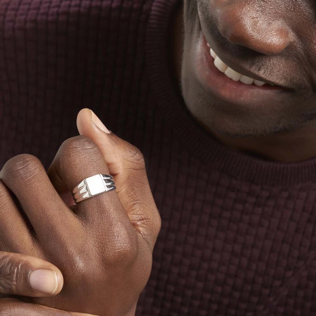 Chevalière Pierrik Argent Blanc 7 Chevalière Pierrik Argent Blanc – Image 5