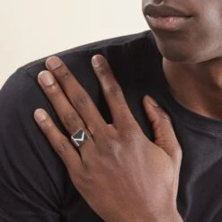 Chevalière Argent Blanc Christoffer Email -Garmin Soldes FAHHBW0348 model1