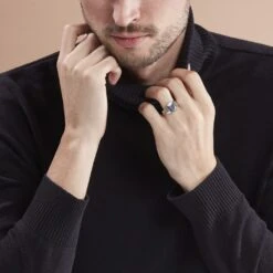 Chevalière Argent Blanc Said 13 Chevalière Argent Blanc Said -Garmin Soldes FAHHBW0352 model1