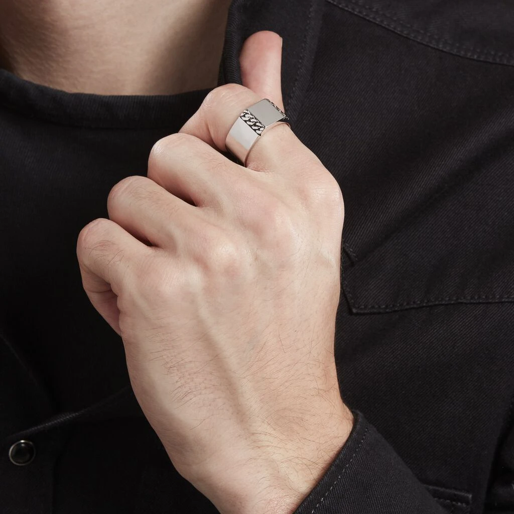 Chevalière Luka Argent Blanc 8 Chevalière Luka Argent Blanc – Image 6