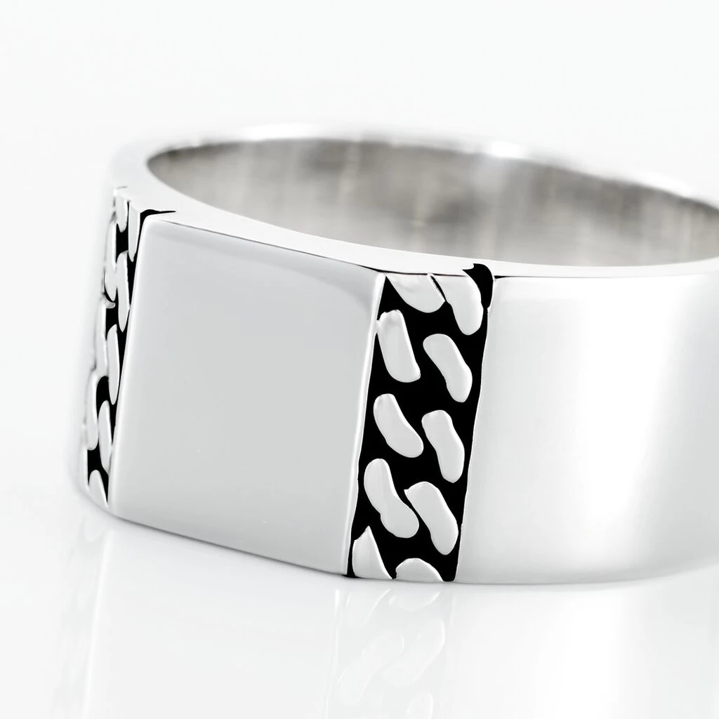 Chevalière Luka Argent Blanc 6 Chevalière Luka Argent Blanc – Image 4