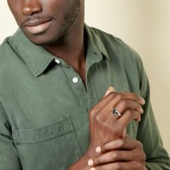 Chevalière Amaurie Argent Blanc Onyx -Garmin Soldes FAHHBXN107 model2