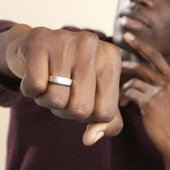 Chevalière Michel Argent Blanc Oxyde De Zirconium -Garmin Soldes FAHHBZW009 model0