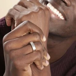 Chevalière Michel Argent Blanc Oxyde De Zirconium -Garmin Soldes FAHHBZW009 model1