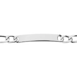 Bracelet Identité Vivian Maille Alternee 1/3 Argent Blanc 8 Bracelet Identité Vivian Maille Alternee 1/3 Argent Blanc -Garmin Soldes FAIHBW0266 view1