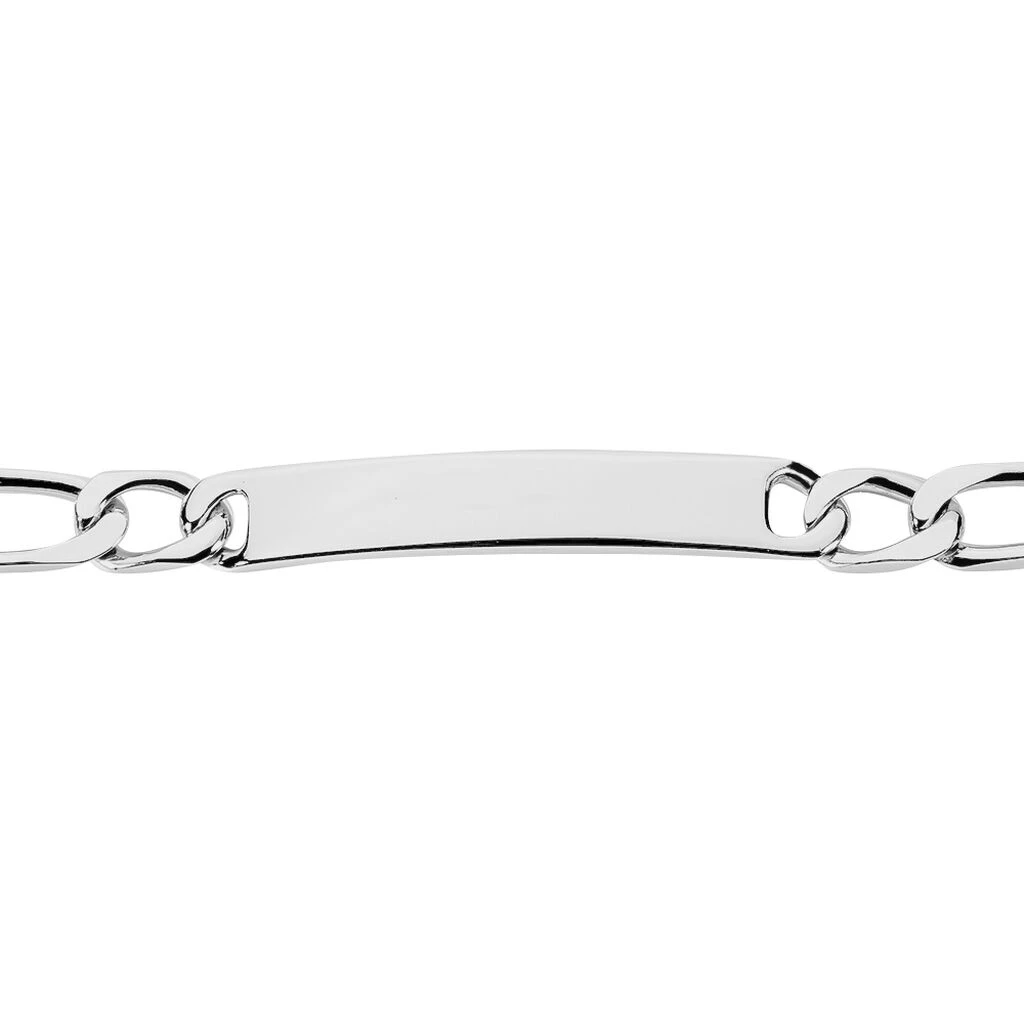 Bracelet Identité Vivian Maille Alternee 1/3 Argent Blanc 4 Bracelet Identité Vivian Maille Alternee 1/3 Argent Blanc – Image 2