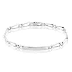 Bracelet Identité Anilo Argent Blanc