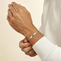 Bracelet Identité Anilo Argent Blanc -Garmin Soldes FAIHBW0305 model1