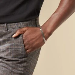 Bracelet Identité Argent Blanc Vivian -Garmin Soldes FAIHBW0308 model2