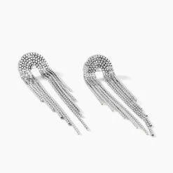 Boucles D'oreilles Pendantes Jakarta Argent Blanc -Garmin Soldes FAOFAW0001 view1