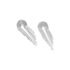 Boucles D'oreilles Pendantes Jakarta Argent Blanc -Garmin Soldes FAOFAW0001 view2