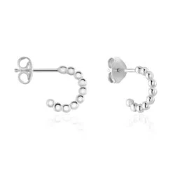 Créoles Aika Argent Blanc