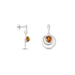 Boucles D'oreilles Argent Blanc Alanna Ambres -Garmin Soldes FAOFBIM174 view1