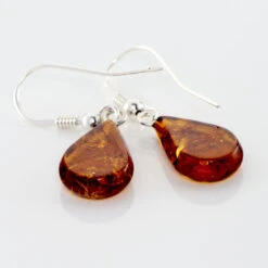 Boucles D'oreilles Pendantes Argent Blanc Mareme Ambre -Garmin Soldes FAOFBIY122 view2