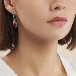Boucles D'oreilles Argent Blanc Enya Ambre 9 Boucles D'oreilles Argent Blanc Enya Ambre -Garmin Soldes FAOFBIY194 model0
