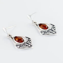 Boucles D'oreilles Pendantes Doralyn Argent Blanc Ambre -Garmin Soldes FAOFBIY199 view2