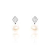 Boucles D'oreilles Pendantes Shirine Argent Perle De Culture Et Oxyde -Garmin Soldes FAOFBU2131 master