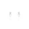 Boucles D'oreilles Pendantes Sathine Argent Perle De Culture Et Oxyde -Garmin Soldes FAOFBU2140 master