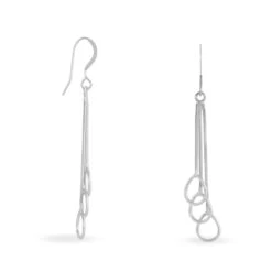 Boucles D'oreilles Pendantes Flat Argent Blanc -Garmin Soldes FAOFBW001H view1