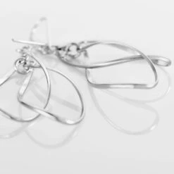 Boucles D'oreilles Pendantes Twisty Argent Blanc -Garmin Soldes FAOFBW009S view2
