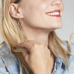 Boucles D'oreilles Pendantes Tanema Argent Blanc -Garmin Soldes FAOFBW009U model0